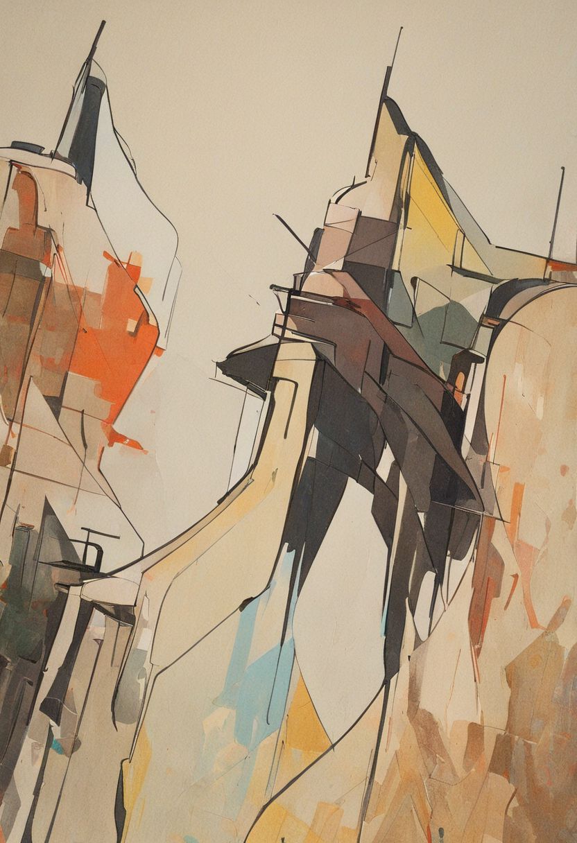 (Silhouette of a house on the cliff beside coast, flat painting background:1.5),
(abstract painting, impressionism, watercolor, oil painting brushstrokes, oil painting texture:1.3),
(brutalist architecture, BRIGHT green AND DARK BROWN color palette, curve LINE, circle, ellipse, core), AK, abstract, deconstruction, geometry, geometric composition,paint painting,harmonious colors, black frame,rectangle, tilt, flat painting, framex, horizontal, Constructivism, Fauvism,