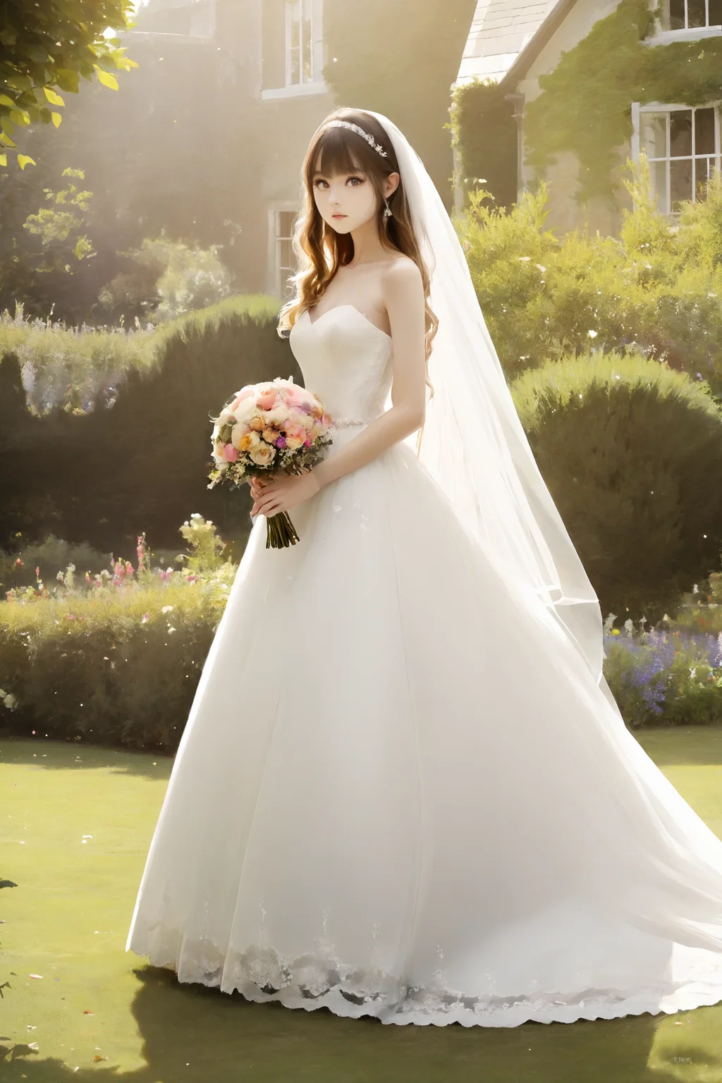 Masterpiece, best quality, 1girl, <lora:kwFemaleBeta122_SDXL_v1:1>,
bride,garden,wedding,guest