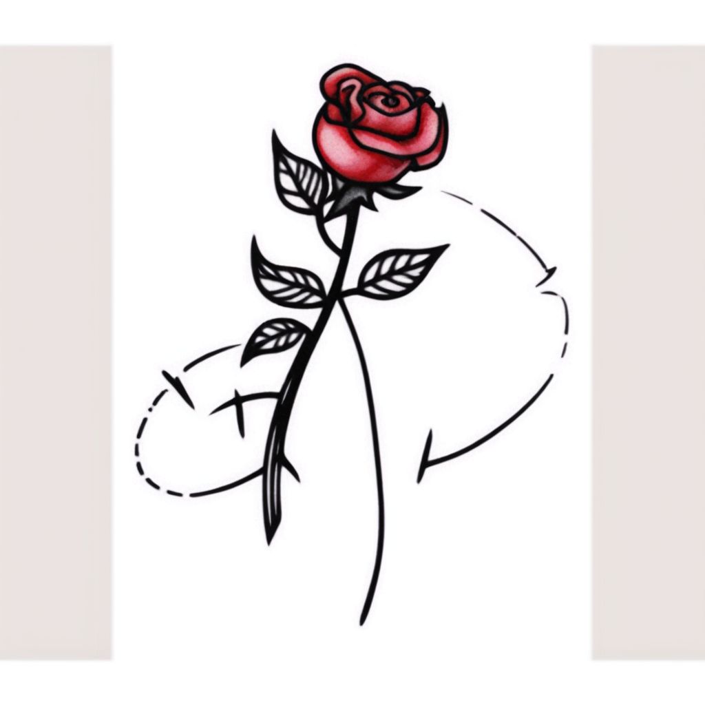 A bloody rose tattoo <lora:SDXL-tattoo-Lora:1>