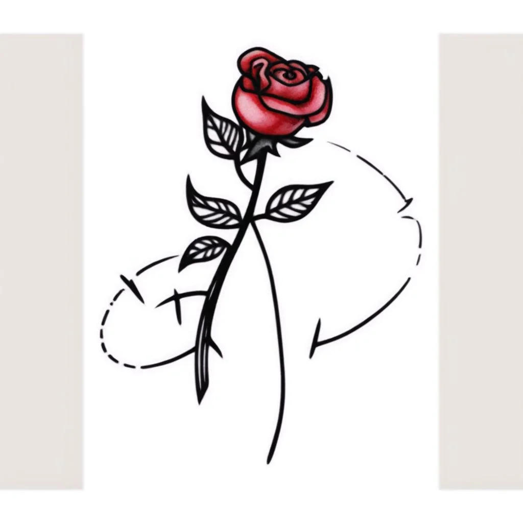 A bloody rose tattoo <lora:SDXL-tattoo-Lora:1>