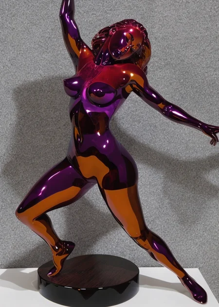 A portrait of glasssculpture, woman in an action pose, with dynamic movement and bold colors. By Alex Ross, Jim Lee, or Jock.
