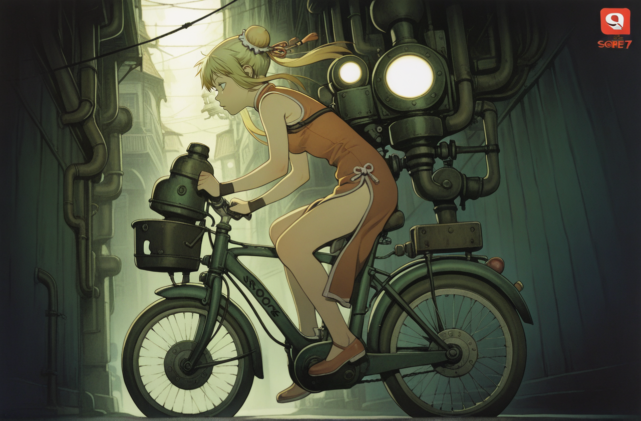 1girl,blonde,tatsuyuki, pipes, machine,Underexposure,cover design,dark room,
from side, perspective, sunless day,chinese clothes, (ride a motocycle:1.3)
<lora:Perfect Hands:1> <lora:Tatsuyuki:0.9> <lora:add-detail-xl:1><lora:age_slider_v4:-2>, score_9, score_8_up, score_7_up, score_6_up, score_5_up, score_4_up,zPDXL