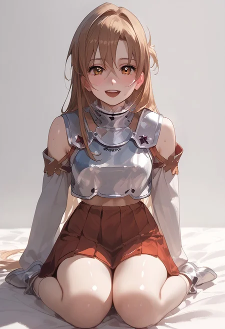 abbystea style, score_9, score_8_up, score_7_up, score_6_up, masterpiece, best quality, uncensored, rating_explicit, skurce_anime, perfect detailed face, best aesthetics, perfect anatomy, perfect proportions, high resolution, good colors, bright skin, good shading, countershading, well detailed background, love hotel,
slim, shiny skin, sweat
BREAK, (ASAO, 1girl, full body, white thighhighs, sitting, red skirt, smile, breastplate, brown hair, looking at viewer, brown eyes, white armor, bare shoulders, detached sleeves, pleated skirt, miniskirt, large breasts, passionate, orgasm, open mouth)
BREAK, passionate, Expressiveh, detail1eye