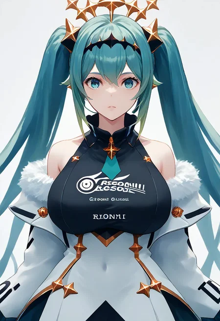 score_9, score_8_up, score_7_up, score_6_up, score_5_up, score_4_up, source_anime, solo, 1girl, 
racingmiku, iii, huge breasts, 
masterpiece, best quality, very aesthetic, absurdres,