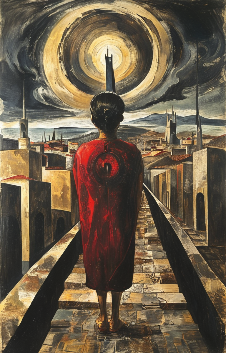 masterpiece,best quality,<lora:tbh178-sdxl:0.9>,illustration,style of David Alfaro Siqueiros,Human Revolution