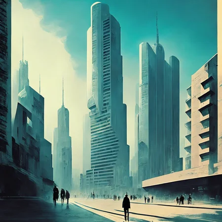 photo, scifi city