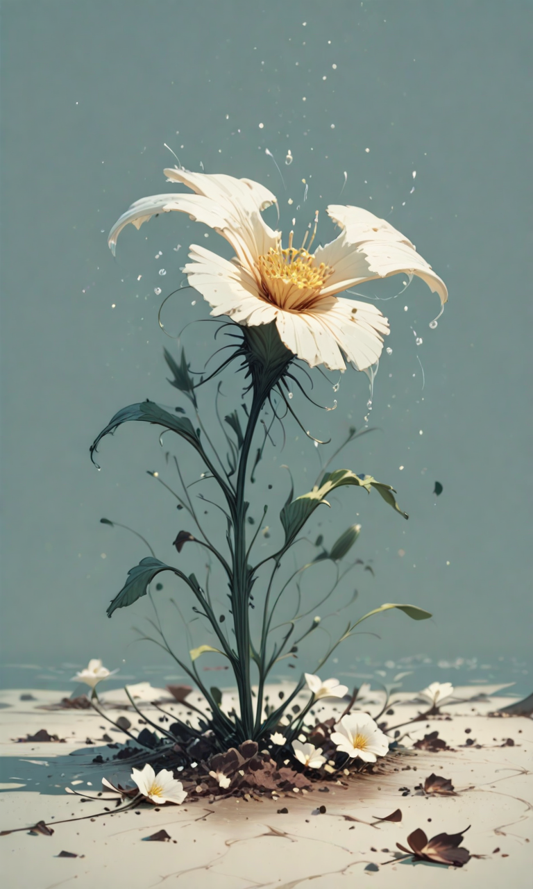 concept art piece, a broken flower, dramatic light,  <lora:- iLL - the_edgy_mech_V2.0-step000013500:.4>, <lora:ck-shadow-circuit-IL:0.6>,  <lora:reij-ltstc:0.8> <lora:- SDXL - vanta-black_contrast_V3.0:0.8>