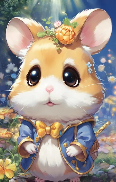 masterpiece,best quality,<lora:tbh253-sdxl:0.9>,illustration,style of Hamtaro portrait of idolmaster cinderella girls,