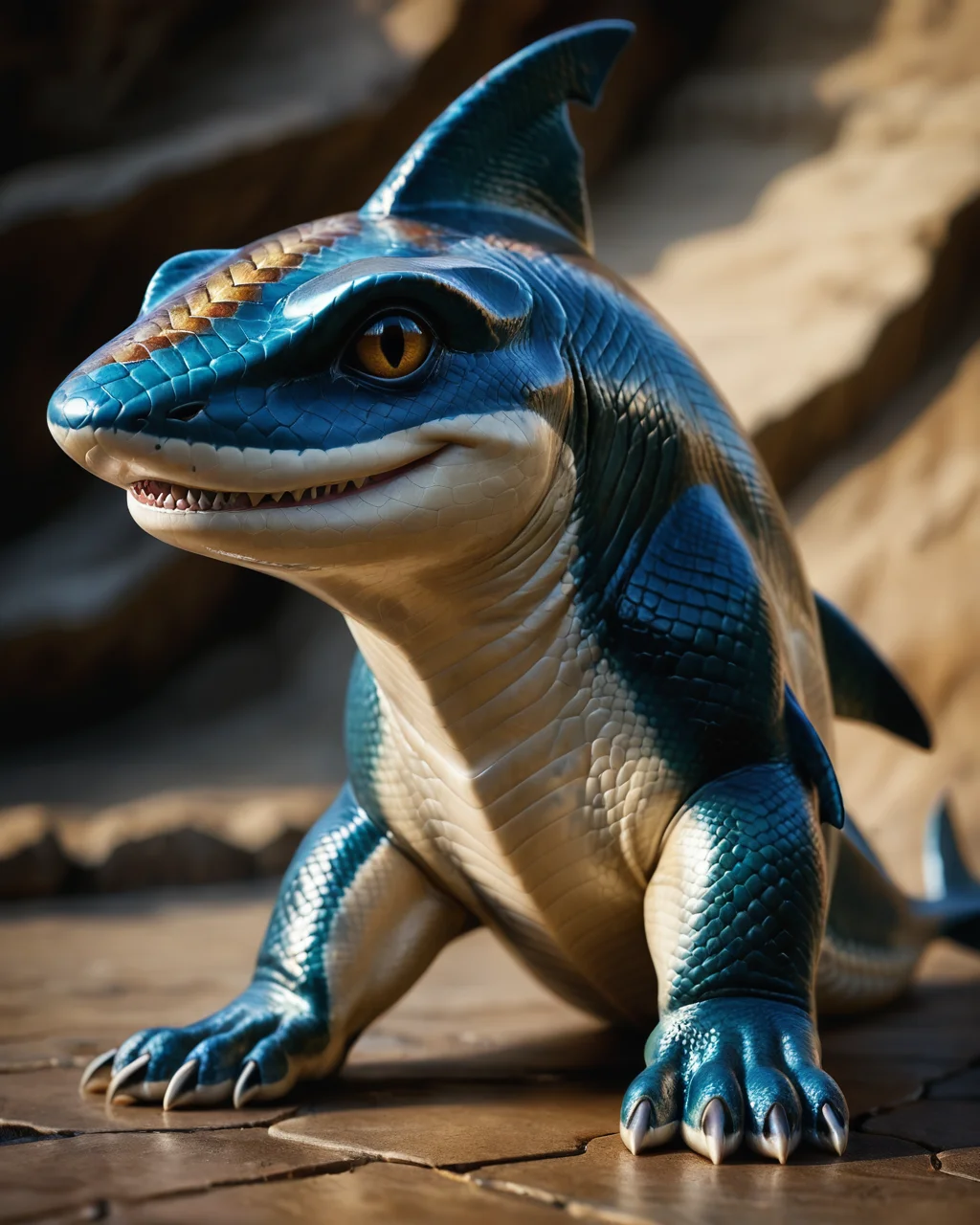 score_9, score_8_up, score_7_up, intricate details, rating_safe, <lora:SnakeSkinStyle:0.7>, 1boy(solo, feral furry,
shark with Jed-snkskn, snakeskin,
full body, looking at the viewer, solo, smiling), detailed background, depth of field, subsurface scattering,
<lora:ral-chrosc-clr:0.3>, ral-chrosc-clr,
<lora:xl_more_art-full_v1:0.3>,
<lora:add-detail-xl:0.3>