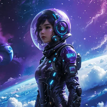 masterpiece,8k,high resolution,
<lora:space_backround-XL-7:0.4>,
<lora:Space_clothes-xl-8:0.6>,
space_backround,space_space,
1girl,solo,helmet,space suit,cyberpunk,female focus,portrait,planet, scenery, cloud, space, star (sky), sky,purple theme,