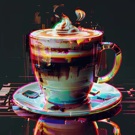 ,glitchstyle,<lora:Glitch_style-xl:0.8>,masterpiece,
coffee,solo,.glitch,