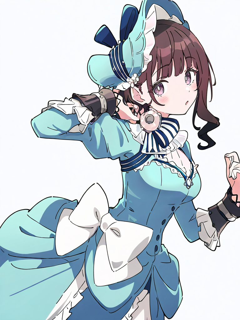 1girl,solo,simple background,white background,cowboy shot,wuseyue\\(suit\\),looking_at_viewer,blue dress,,<lora:wuseyue-000014>, masterpiece, best quality, very aesthetic, absurdres,newest, incredibly absurdres,, ,(Ixy:0.6)),(hiten \(hitenkei\):0.7),