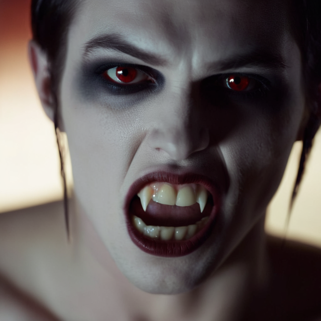 cinematic film still of  <lora:64_vampire fangs teeth:1>
a vampire is posing naked for playboy cinematic vampire fangs teeth, shallow depth of field, vignette, highly detailed, high budget, bokeh, cinemascope, moody, epic, gorgeous, film grain, grainy