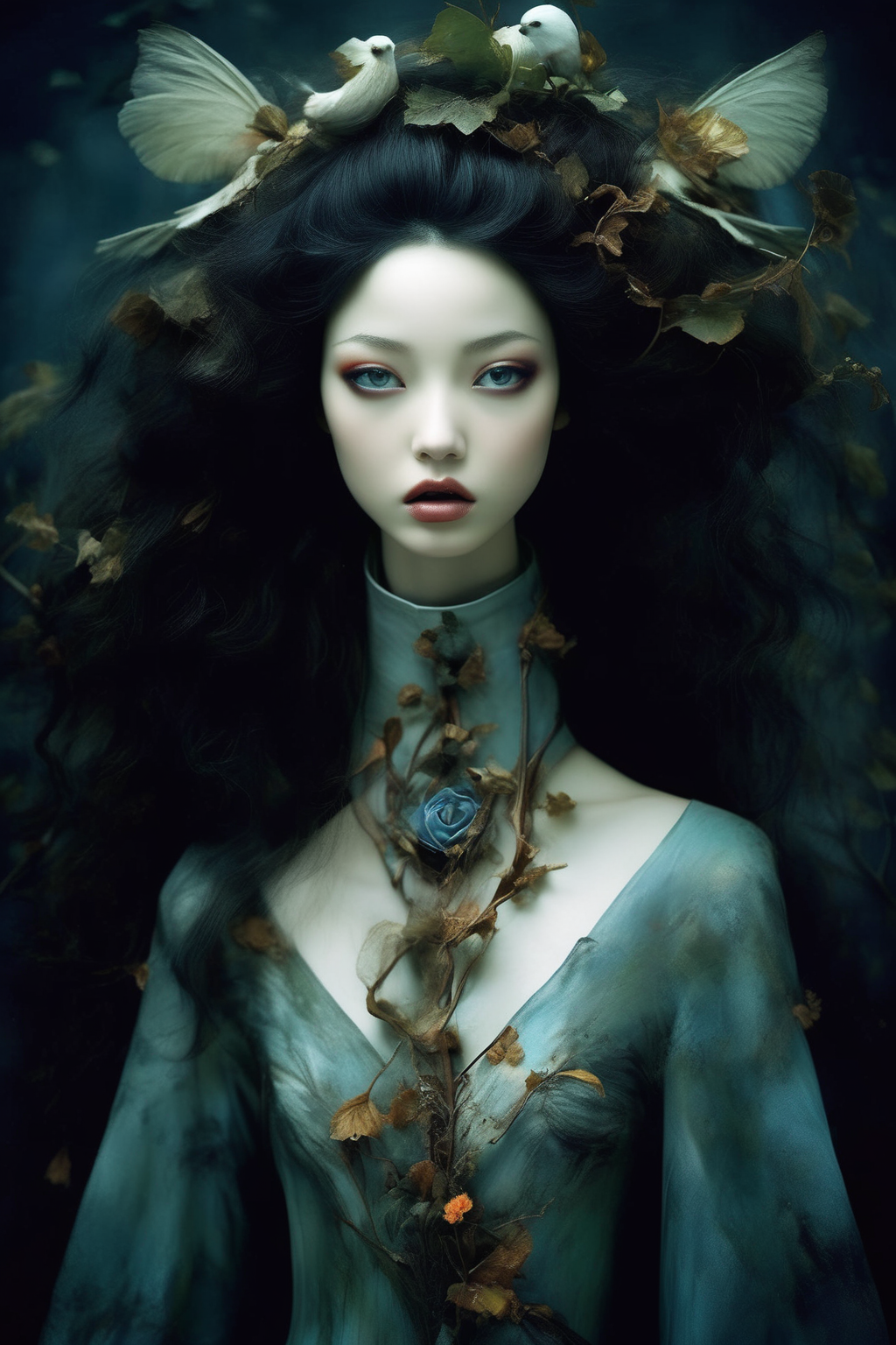 <lora:Zhang Jingna Style:1>Zhang Jingna Style - incorporating elements of fantasy and surrealism to create whimsical and enchanting imagery.