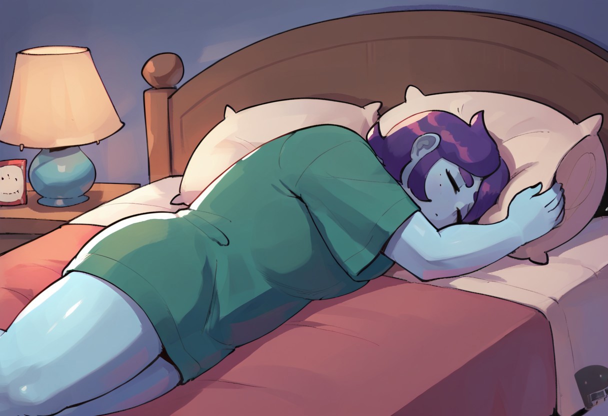 score_9, score_8_up, score_7_up, source_anime, silvia (peculiart), sleeping