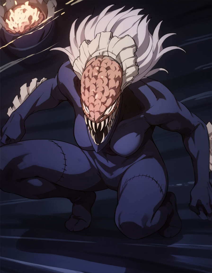 score_9, score_8_up, score_7_up, score_6_up, score_5_up, score_4_up, source_anime, , Nomu_Woman, monster, attack, open mouth