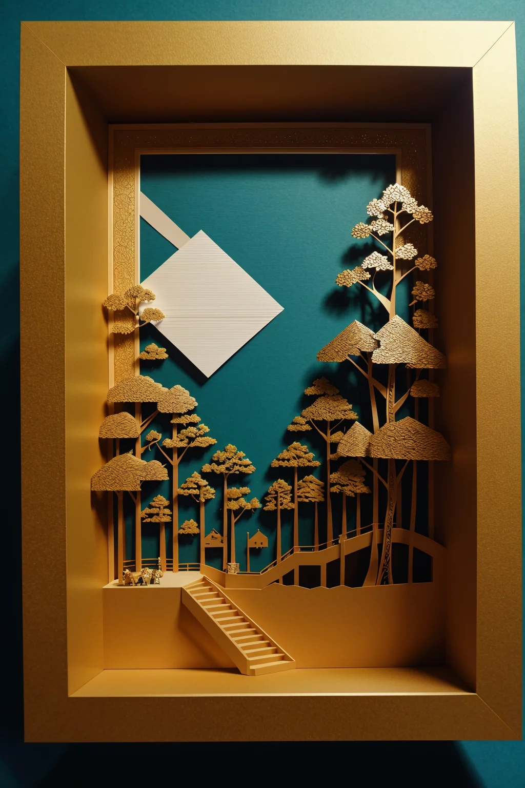 (Photo:1.3), highdetail, <lora:picxer_real:1>, (Papercut shadow box :1.3), 3D, sculpted, paper cut, craft, intricate, textured, detailed, (magical, magnificent, masterpiece:1.3), (highly detailed, high quality:1.3)