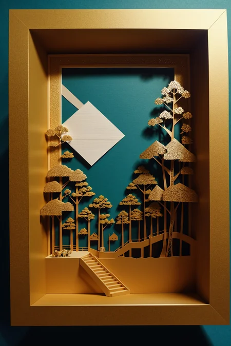 (Photo:1.3), highdetail, <lora:picxer_real:1>, (Papercut shadow box :1.3), 3D, sculpted, paper cut, craft, intricate, textured, detailed, (magical, magnificent, masterpiece:1.3), (highly detailed, high quality:1.3)