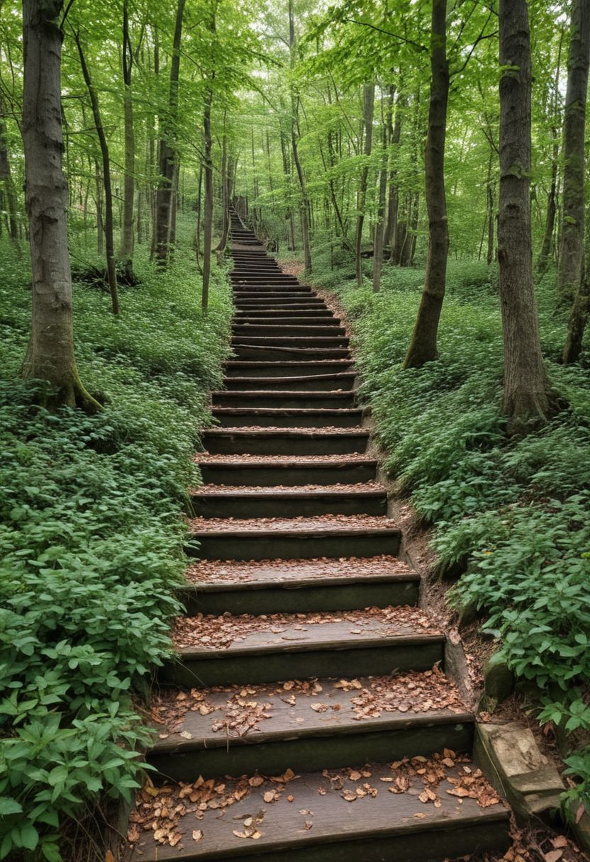 stairs in the woods