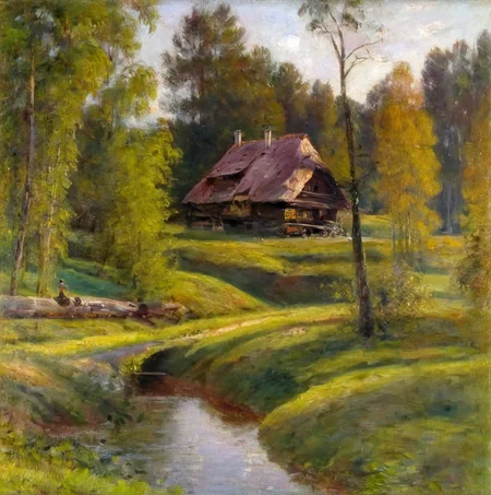 agierymski hous in forest<lora:agierymski:1>