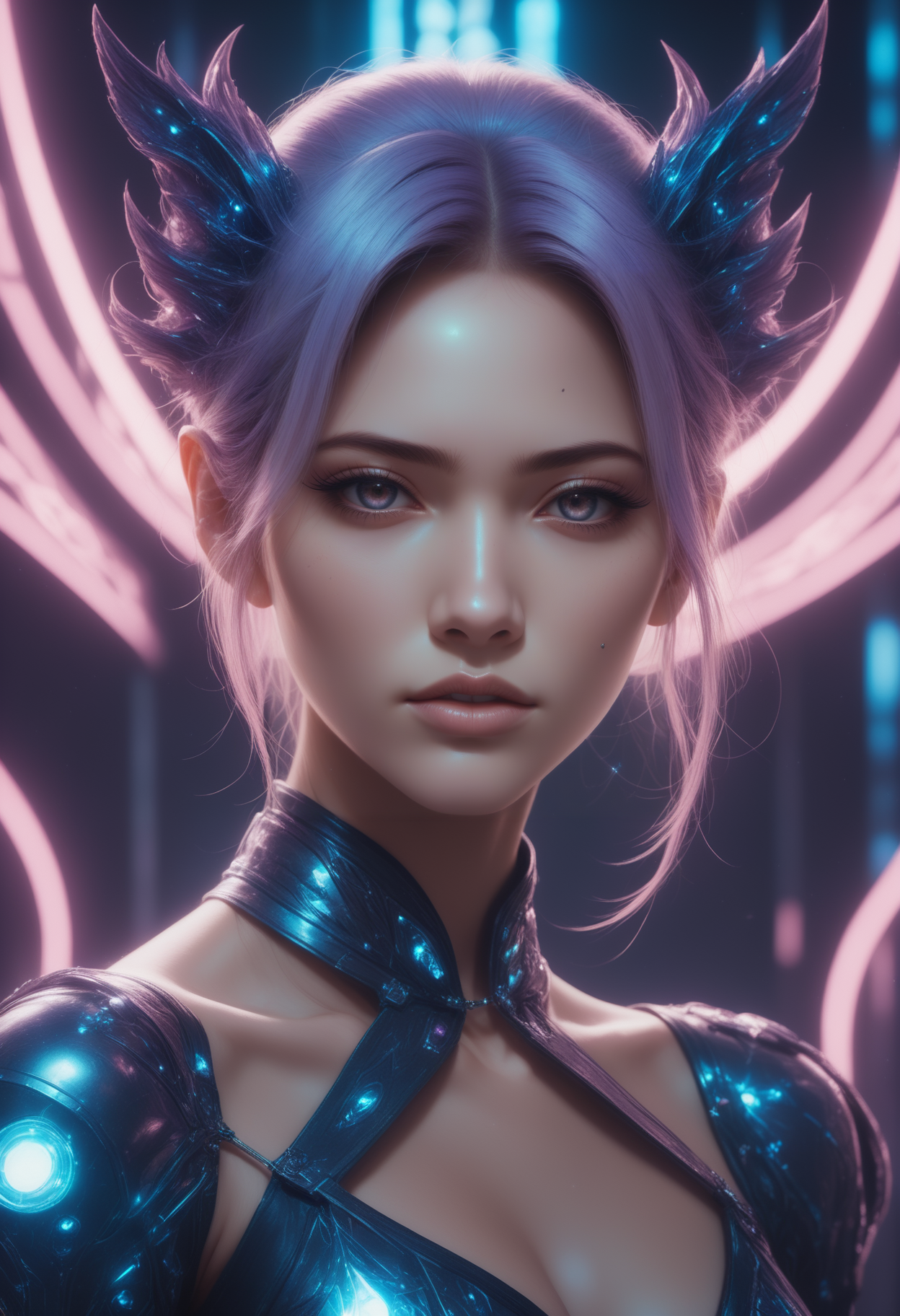 anime style, 2d, close up, 1 woman, SeijSDXL <lora:SeijSDXL-000006:0.7>, <lora:SDXLFaeTastic2400:0.4>, (stylized for Haute Couture:1.0) , Fashion photography of a (supermodel:1.2) , epic, disappointed, she is wearing a Hippiepunk fashion style fashion outfit, Phase One XF IQ4 150MP, 50mm, surreal, fashionable, imposing, very, dynamic background, striking, aesthetic, fantastic aesthetic