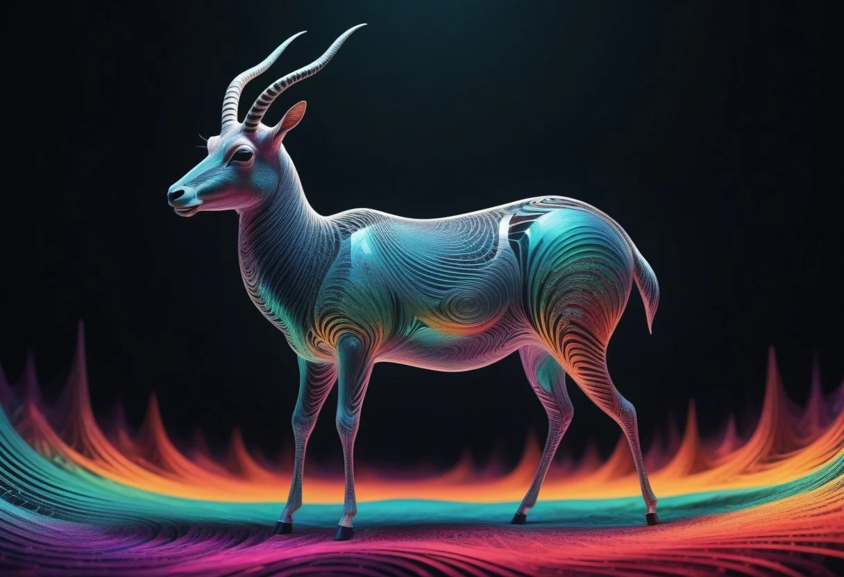 Antelope made out of fractangles