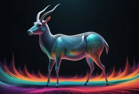 Antelope made out of fractangles