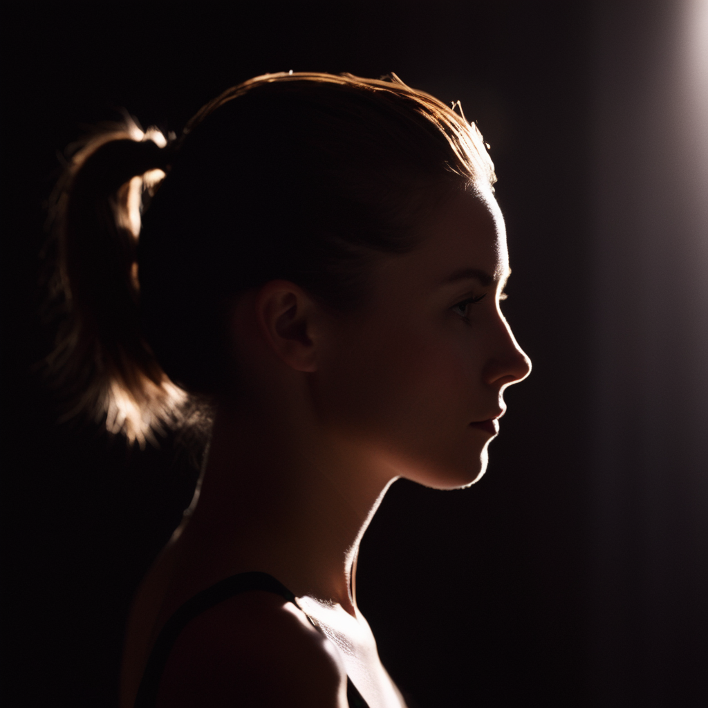 cinematic film still of  <lora:backlight style:1>
A backlight photo of a woman in the dark with her hair in a ponytail,solo,short hair,1boy,monochrome,male focus,from side,profile,shadow,sunlight,curtains,portrait,backlighting,silhouette , back light, rim light, ray light, hair light, background light, realistic, realism, photorealism, hyperrealism, hyperrealistic, realistic, sharp, detailed, cinematography style, film light style, movie still,  professional photography, artistic, perfection, contrast, cinematic, filmic, high quality photo,  8k quality, colorful, different people, dark shadow, covered in shadow, partially covered in shadow, backlight style, shallow depth of field, vignette, highly detailed, high budget, bokeh, cinemascope, moody, epic, gorgeous, film grain, grainy