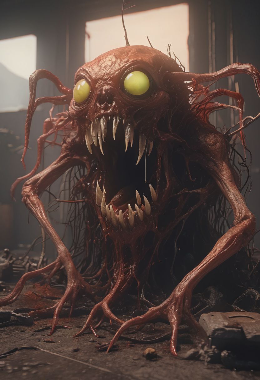 (horror Life form, body snatcher, noodly arms and demonic face, multiple mouthed creature of darkness, multiple tongues licking everything leaning a slime visual:1.4), (in the style of Stephen Gammell and Guillermo del Toro:1.5), (Life in an incubator, plants growing alongside human flesh, ants in hair, dirt bed), long-shot, far-off, very-person octane, 8k, 8mm depth of focus, (low perspective:1.6), high-end scattering colors. 8k, Cinematic Render, Fantastical mood, Unreal engines inside a frame after with many dead  blood on them, With, photoshop in order for artstation, cinematic and Cinema, Dark kimura artstyle on render hyper-out characters on floors UHD lifelike, 4k hyperdetailed, octane cinema4k render and skin frame cyberpunk, hypermaximalist, directed by Reilerealistic 8k render photorealistic level quality perfect resolution, 8k texture, volumetric hazy dark fantasy digital composition art, cinema National Geo coherency, CGSociety   sharp focus ambient, post processing Wires glitchcore texture, intricate
<lora:MercuryXL:0.3> <lora:DrippingXL:0.3>