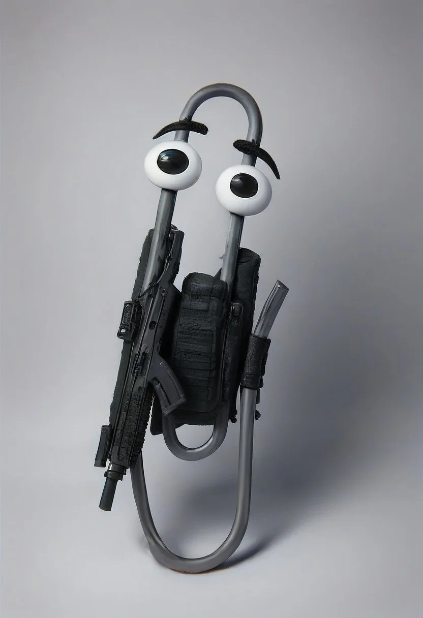 score_9, score_8, score_7, solo, SWATGear, tactical gear, cl1ppy, pokemon (creature), armor, pauldrons, rifle, gloves, bulletproof vest, assault rifle, indoors