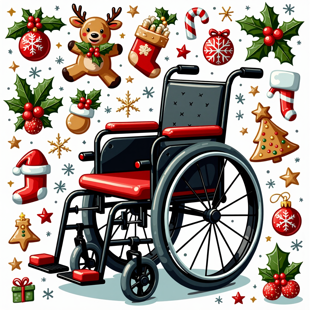 clipart sheet of a christmas-themed Wheelchair
<lora:ChristmasIconsFlux:0.9>