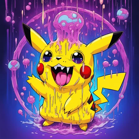 Pikachu psychemelt style <lora:SDXL_Psychemelt_style_LoRA:0.8>