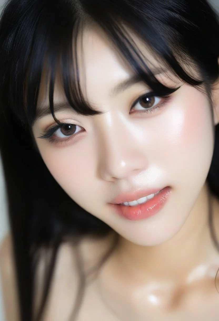 reddit, amateur photo,amateur,jpeg artifacts,low quality photo, a beautiful 18-years-old japanese, solo, black hair, black eyes, big eyes, sweaty skin, portrait, ulzzang face,<lora:bigasp_v20-SDXL:0.2>