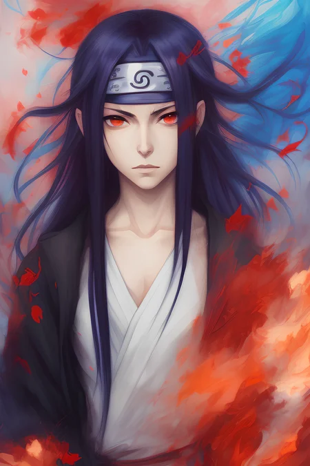 anime style, ItachiUchiha, art by Henry Asencio, art by Bella Kotak, art by Jeremiah Ketner