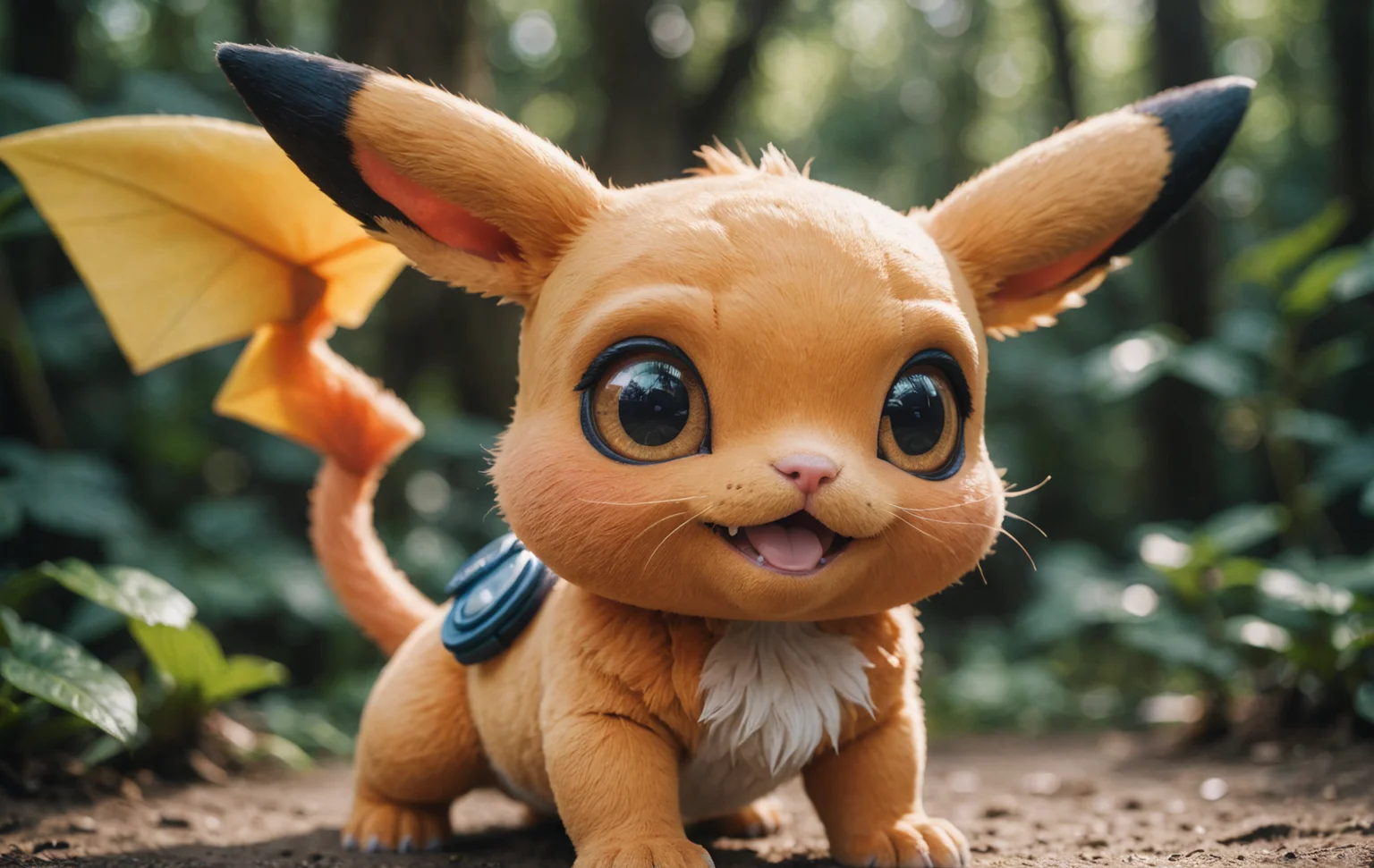 cinematic film still, close up, photo of a cute Pokémon, in the style of hyper-realistic fantasy,, sony fe 12-24mm f/2.8 gm, close up, 32k uhd, light navy and light amber, kushan empirem alluring, perfect skin, seductive, amazing quality, wallpaper, analog film grain <lora:aesthetic_anime_v1s:0.5> <lora:add-detail-xl:1.1>