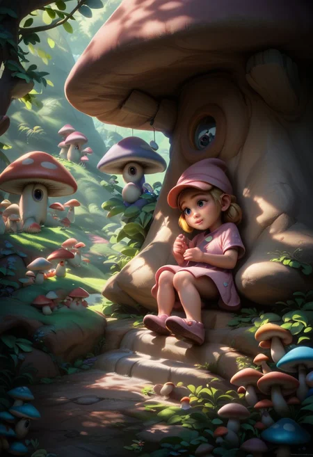 score_9, score_8_up, score_7_up,
hyperdetailed, hyperrealistic, 8k, high quality, hi res, best quality, high quality, absurd res, natural lighting, intricate, soft warm lighting,(perfect hands), (perfect fingers),
rain falls heavy as a tiny smurf finds shelter under a mushroom,mushroom as umbrella,