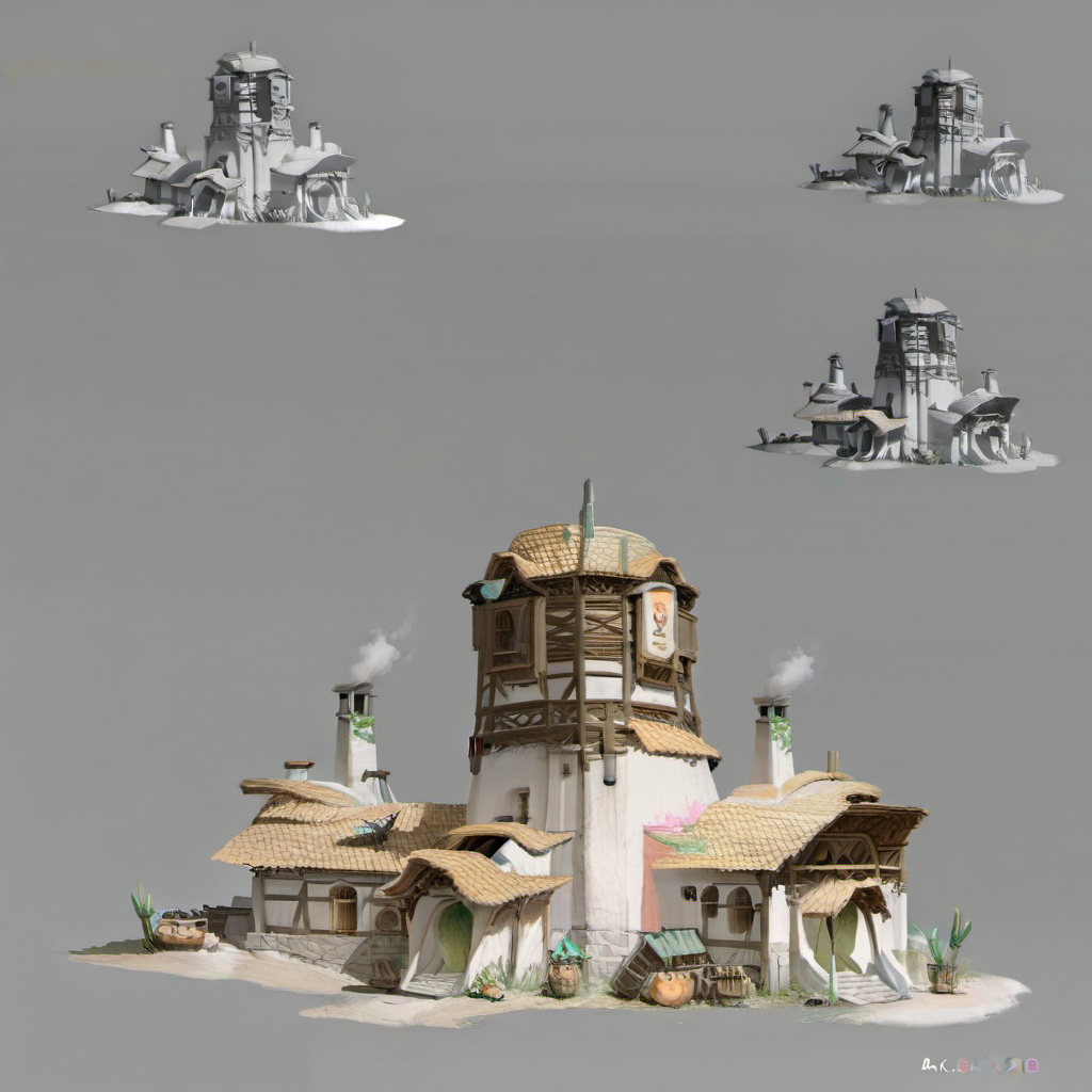 no humans, white background, house, house concept art, no humans,<lora:changjingyuanhua:1>,