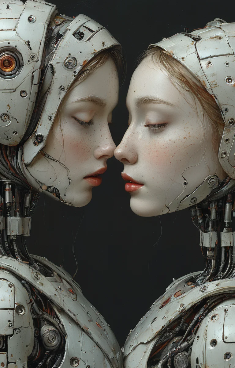 masterpiece,best quality,<lora:tbh45-sdxl:0.9>,illustration, portrait of Housework robots