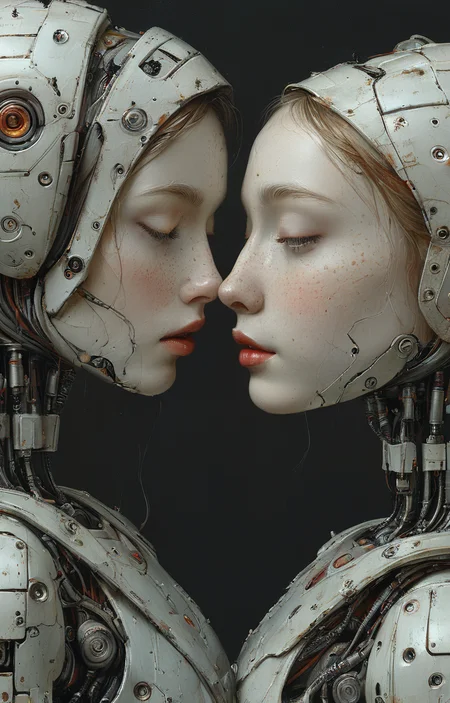 masterpiece,best quality,<lora:tbh45-sdxl:0.9>,illustration, portrait of Housework robots