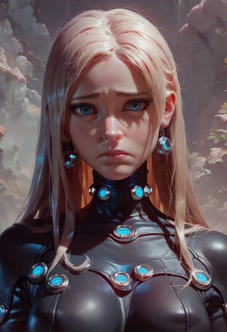 score_9, score_8_up, score_7_up, score_6_up, score_9, score_8_up, score_8, semi realistic, (sad ,worry, desperateness) , Expressiveh, (super), (hourglass body, thight gantz bodysuit:1.2), looking at viewer
