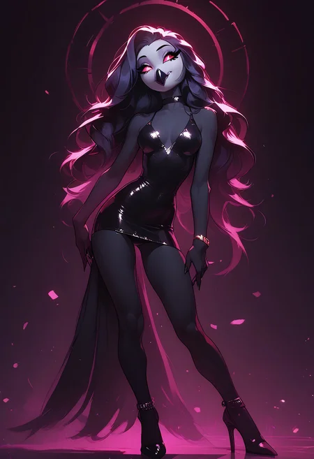 score_9, score_8_up, score_7_up, score_6_up, 1girl, solo, octavia, octavia, avian bird demon owl owl_demon, beak, red sclera, from hellova boss, anthro furry, long hair, nightclub outfit, tight purple dress, perfect face, perfecteyes, sexy, sexy girl, beautiful eyes, dancing, dynamic angle, full body shot, red eyes, glowing eyes, pop star, singing