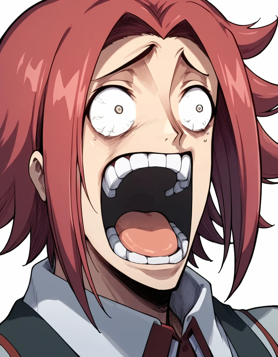 score_9, score_8_up, score_7_up, source_anime, <lora:kallen-stadtfeld-s1-ponyxl-lora-nochekaiser:1>, kallen stadtfeld, red hair, short hair, large breasts,, <lora:enel-face-ponyxl-lora-nochekaiser:1> enel face, open mouth, wide-eyed, teeth, tongue,, , ,