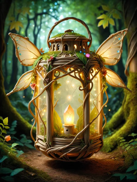 <lora:Fairy_Style_SDXL:1> A solitary ais-fairy lantern, guiding lost travelers through a hidden grove, its light illuminating hidden truths.