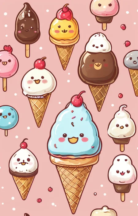 masterpiece,best quality,<lora:tbh14-sdxl:0.9>,illustration,ice cream animals