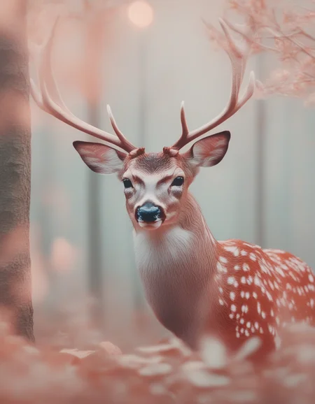 <lora:101_novuschroma_1:1> deer in an enchanted forest novuschroma style