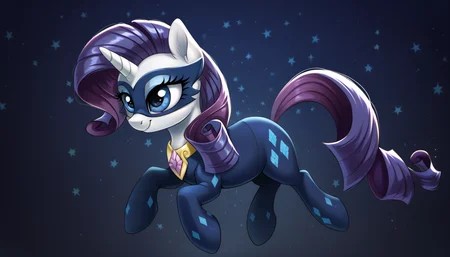 score_9,score_8_up,score_7_up,score_6_up,score_5_up,score_4_up,my little pony,((feral pony)),1girl,((solo)),(sexy),beautifully detailed,(detailed cute pony face),((detailed blue starry background:1.5)),((woman)),high angle,(cute smile:1),((up-close)) 1girl,((solo)),(sexy),full body,<lora:radiance:0.9>,blue suit with blue stones,eye mask,tail and mane decorated with purple stones,Rarity,
<lora:OtherStyle_01:1>,<lora:Wholesome_MLP-v1.0:1>,