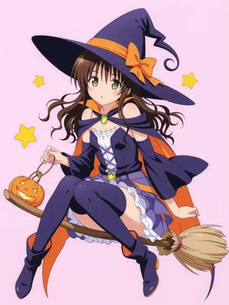 <lora:yuuki mikanv2:1>,mikan,(5 fingers:0.8),full body,witch,thighhighs,