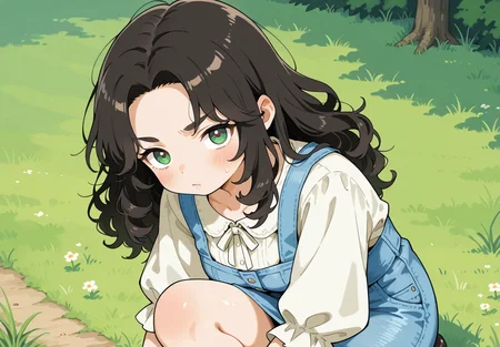 PonyScores7, source_anime, ah1, <lora:natsumi_style:0.5>, <lora:by_usakun-pony:0.4> by usakun, <lora:Akina_Bbw_Style_-_PonyXL:0.2> AkinBw
BREAK 1girl, (curly hair), long hair, (black hair:1.5), mature female, (parted hair:1.7), (round face:1.2), (thick eyebrows:1.2), (curvy), round-chin, (greenish brown eyes:1.4), (colorful eyes:1.3), (multicolored eyes:1.3), caucasian, (downturned eyes:1.2), (plump face), messy hair, <lora:Round_face:0.1>, <lora:ETO_OCPonyXL:0.5> eto_oc, skindentation, (plump:1.1), thick thighs, wide hips, busty, voluptuous, kinky curls, lips, <lora:venus body PonyXL:0.4>, (sulky, pouting, blush, frown), (one knee), (Silk Road, Ancient trade route bustling with merchants from distant lands, camels laden with goods, travelers resting at caravanserais, the promise of adventure and riches on the horizon), looking at viewer, (denim Gown with a Blouson Bodice)
BREAK <lora:xl_more_art-full_v1:0.2>, <lora:shinyskin2:0.2> glistening skin, <lora:aesthetic_anime_v1s:0.2>, <lora:Expressive_H:0.2> Expressiveh, <lora:hairdetailpxl:0.2> hairdetailpxl, <lora:EpicF4nta5yXL:0.2>, <lora:detailxl:0.2> detailxl, <lora:Fant5yP0ny:0.2>, best quality, amazing quality, best aesthetic, absurdres, <lora:expressive eyes:0.2> expressive eyes, <lora:eyedetailpxl:0.2> eyedetailpxl, illustration, Volumetric_Lighting, ultra-detailed, very aesthetic, intricate details, 8k, masterpiece, best_quality
BREAK (High Angle view medium Close shot, focus on legs)
BREAK <lora:Eyes_High_Definition:0.3> EyesHD, Stable_Yogis_PDXL_Positives, AS-Adult, <lora:Complicated fantasy portrait - XL Pony V2.0:0.4>, bad-hands-5, <lora:HDA_Detailer:0.2>, HDA_FatGirlXL,