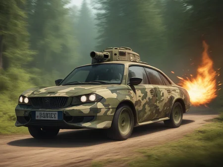 score_9,score_8_up,score_7_up, military car, military (((508))), (((zombies))), horror, scary, creepyoutside, palmers, war, explosions, camouflage, in forest, military colors, anime, manga, motion blur, speed sensations, detailed background, fast, jump, berline,fire<lora:508_xl:1>