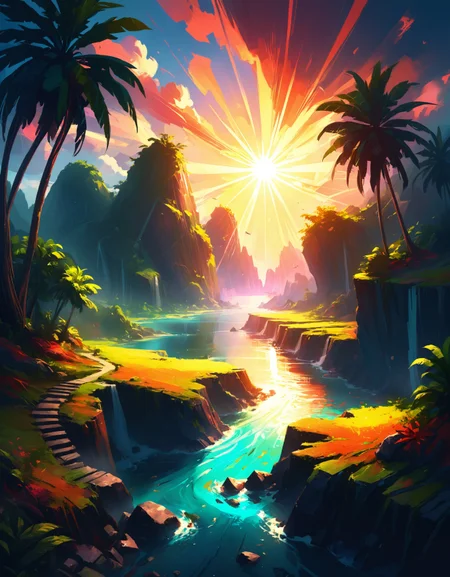 zavy-rghpnt, landscape of a Appealing Rheasilvia and Panama, Vivid, Fearful, Sunlight, F/5, artstation, pixiv, pleasant, pixabay, innocent, intense, highly intricate, striking, ambient background, rich deep colors, epic, creative, ambient atmosphere, perfect composition, glowing, dynamic, ambient illumination